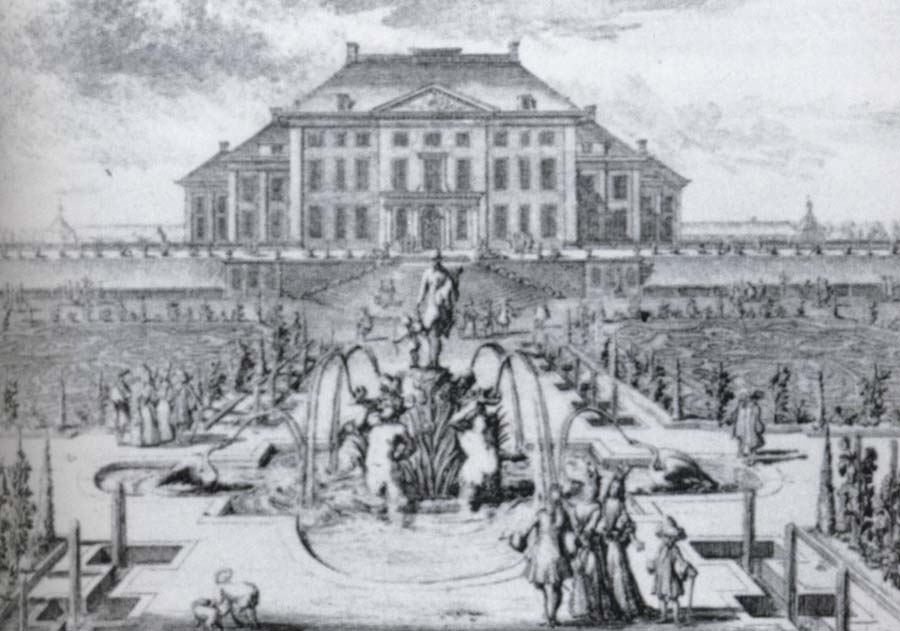 unknow artist One of a series of eight etchings of Het Loo